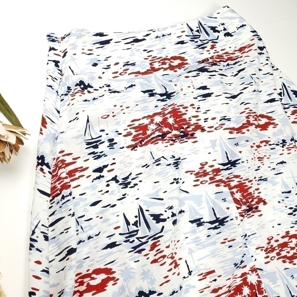 Oshkosh B'gosh Red White Blue Cotton Skirt Size 8 - Picture 6 of 10